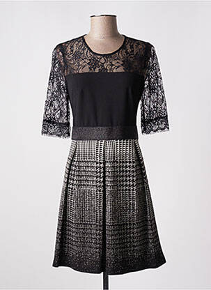 Robe courte manches courtes manches courtes noir RINASCIMENTO femme