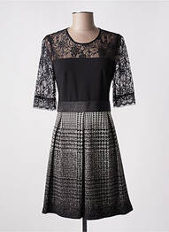 Robe courte manches courtes manches courtes noir RINASCIMENTO femme