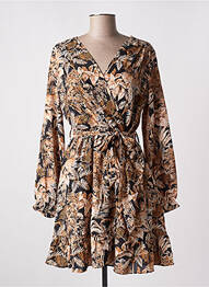 Robe courte manches longues manches longues beige SUZZY & MILLY femme