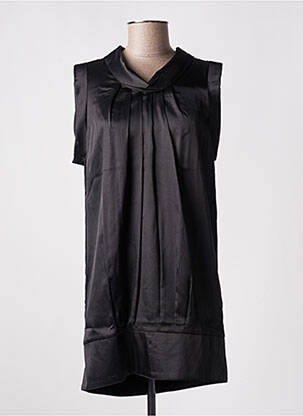 Robe courte fermeture zippée au dos manches courtes noir LES P'TITES BOMBES femme