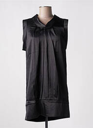 Robe courte fermeture zippée au dos manches courtes noir LES P'TITES BOMBES femme