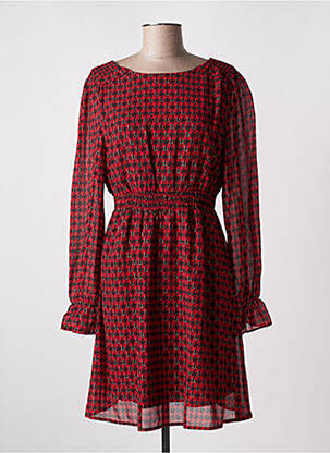 Robe mi-longue manches longues manches longues rouge MOD.STYLE femme