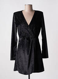 Robe courte manches longues manches longues noir LUMINA femme