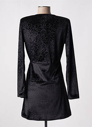 Robe courte manches longues manches longues noir LUMINA femme