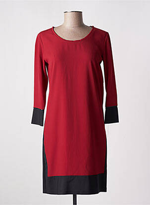 Robe courte manches longues manches longues rouge AKELA KEY femme