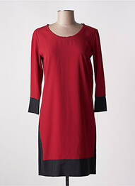 Robe courte manches longues manches longues rouge AKELA KEY femme