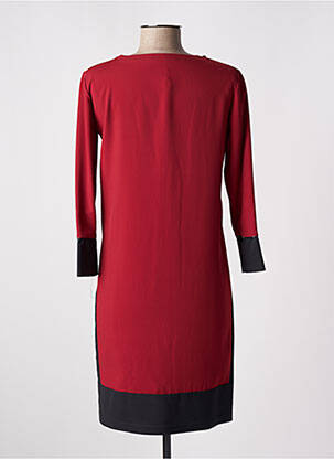 Robe courte manches longues manches longues rouge AKELA KEY femme