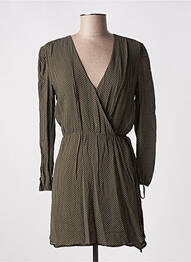 Robe courte manches longues manches longues vert AMERICAN VINTAGE femme