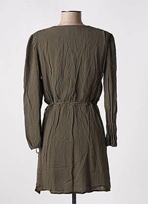 Robe courte manches longues manches longues vert AMERICAN VINTAGE femme
