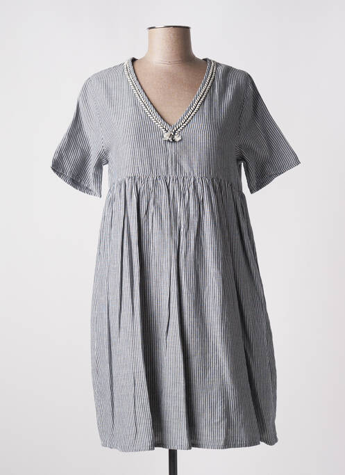 Robe mi-longue gris SCHOOL RAG pour femme