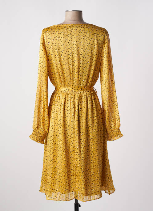 Robe mi-longue jaune A BELLE pour femme