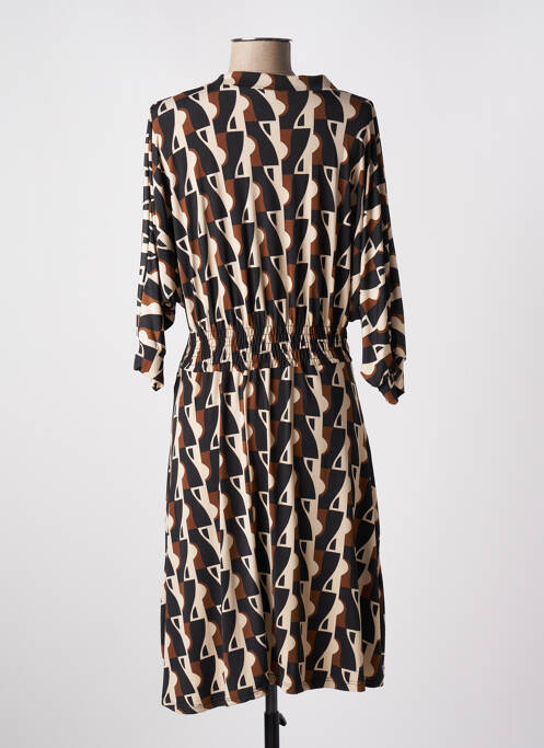 Robe mi-longue marron A BELLE femme