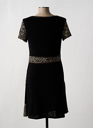 Robe mi-longue manches courtes manches courtes noir JUS D'ORANGE femme
