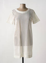Robe courte manches courtes manches courtes beige AKELA KEY femme