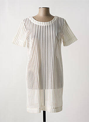 Robe courte manches courtes manches courtes beige AKELA KEY femme