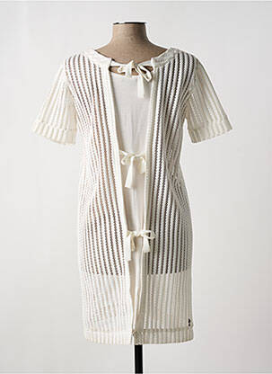 Robe courte manches courtes manches courtes beige AKELA KEY femme