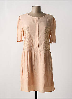 Robe courte coupe fluide manches courtes rose SUNCOO femme