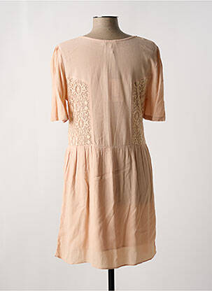 Robe courte coupe fluide manches courtes rose SUNCOO femme