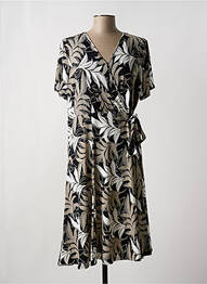 Robe mi-longue manches courtes manches courtes noir DIANE LAURY femme