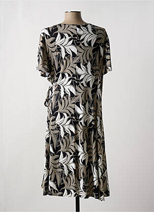 Robe mi-longue manches courtes manches courtes noir DIANE LAURY femme