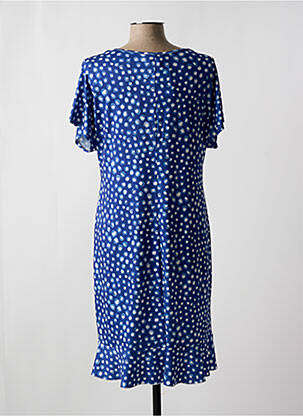 Robe mi-longue manches courtes manches courtes bleu TELMAIL femme