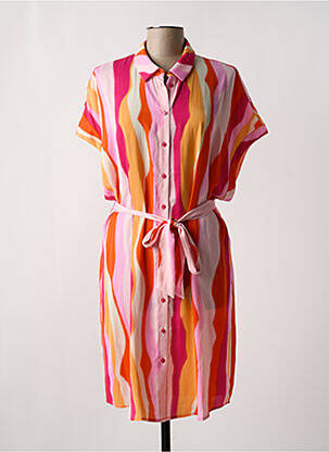 Robe mi-longue manches courtes manches courtes rose VERO MODA femme