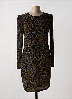 Robe mi-longue manches longues manches longues or JUS D'ORANGE femme