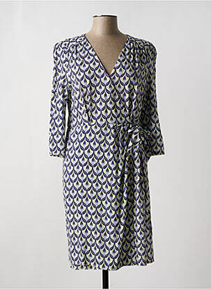 Robe mi-longue manches 3/4 manches 3/4 violet JULIE GUERLANDE femme