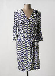 Robe mi-longue manches 3/4 manches 3/4 violet JULIE GUERLANDE femme