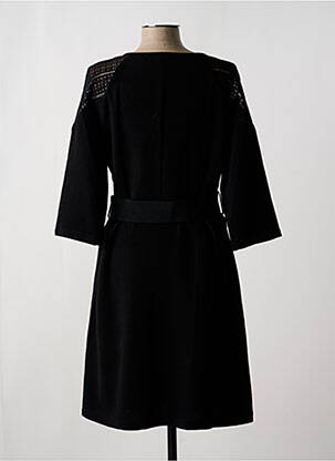 Robe mi-longue manches 3/4 manches 3/4 noir JUS D'ORANGE femme