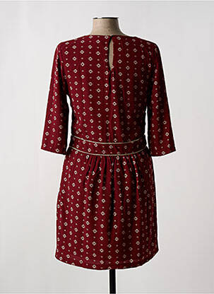 Robe courte manches 3/4 manches 3/4 rouge NOEMIE & CO femme