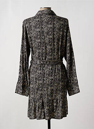 Robe mi-longue manches longues manches longues noir AN' GE femme