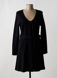 Robe mi-longue manches longues manches longues noir SURKANA femme