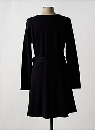 Robe mi-longue manches longues manches longues noir SURKANA femme