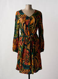 Robe mi-longue manches longues manches longues noir GEISHA femme