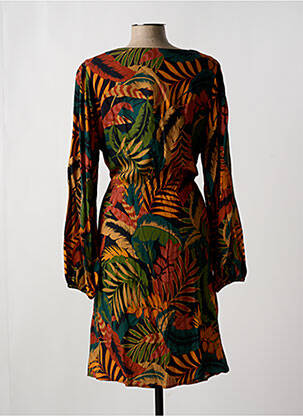 Robe mi-longue manches longues manches longues noir GEISHA femme