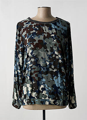 Blouse tissage popeline manches longues bleu BETTY BARCLAY femme