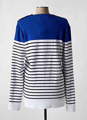 Pull coupe cintrée manches longues bleu ROYAL MER femme