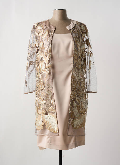 Ensemble robe fermeture zippée au dos beige EDAS femme