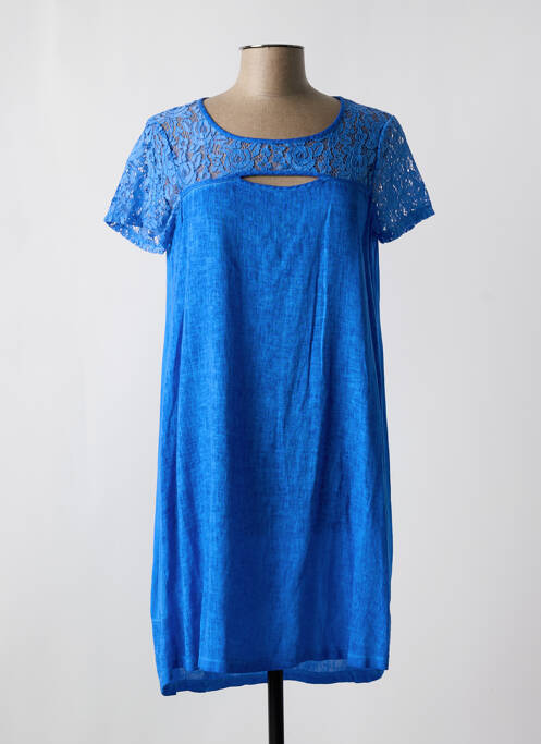 Robe mi-longue bleu MALOKA pour femme