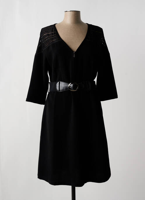 Robe mi-longue noir JUS D'ORANGE pour femme