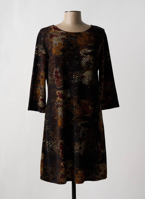 Robe mi-longue noir UN TEMPS POUR ELLE pour femme