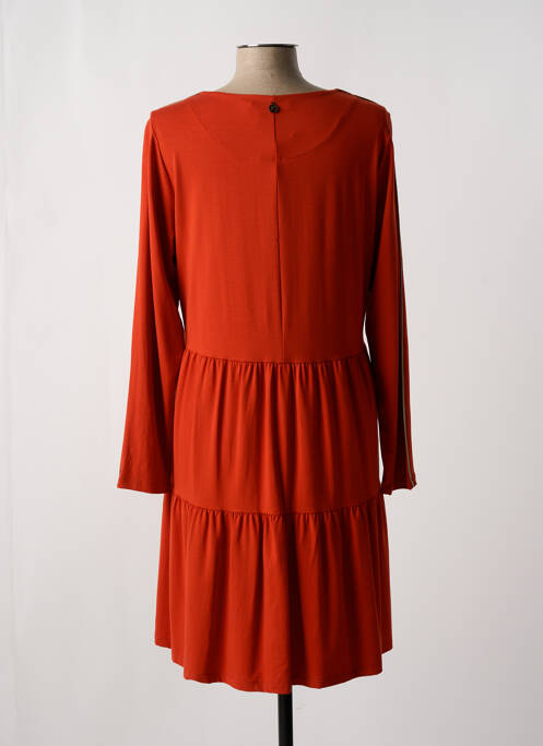 Robe mi-longue orange MALOKA pour femme