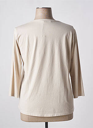 Top tissage jersey manches longues beige BETTY BARCLAY femme