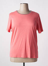 Top tissage jersey manches courtes rose DIANE LAURY femme
