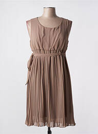 Robe mi-longue coupe fluide sans manche gris ANGELA DAVIS femme