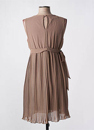 Robe mi-longue coupe fluide sans manche gris ANGELA DAVIS femme