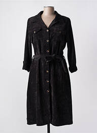 Robe mi-longue manches longues manches longues noir AMELIE & AMELIE femme