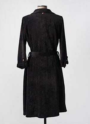 Robe mi-longue manches longues manches longues noir AMELIE & AMELIE femme