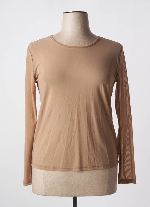 Top stretch manches longues marron LADY DISCTRICT femme